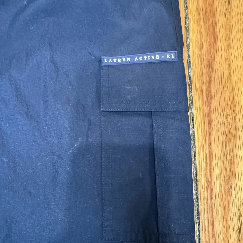 Ralph Lauren Wimbledon Navy Cargo Pants Women 12 NWT Sport Luxury Ankle Zip - Picture 4 of 6